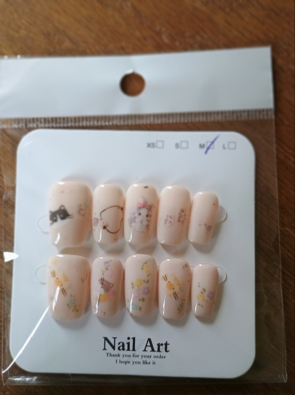Nail Art Press-On Set in Pale Pink by